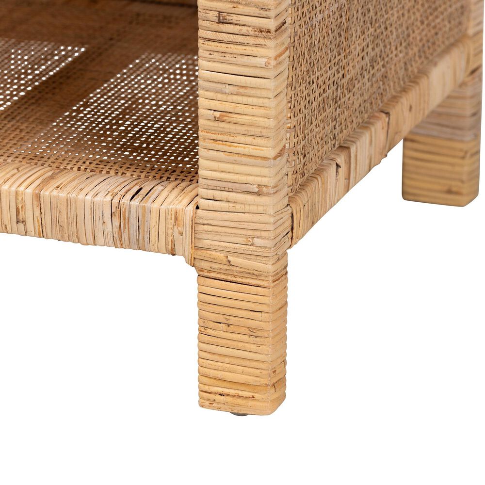 Baxton Studio Bella 1-Drawer Nightstand in Natural Brown, , large