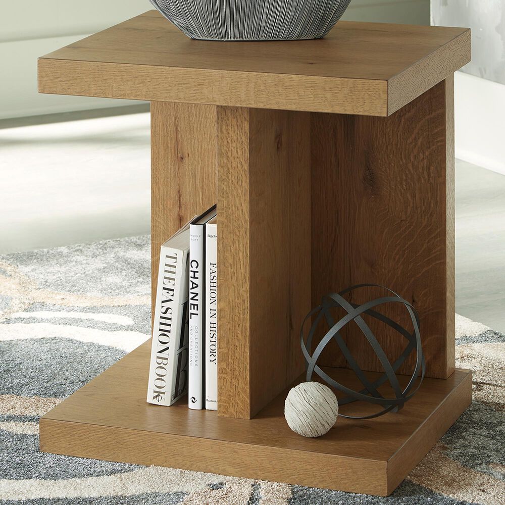 Ashley Brinstead Chairside End Table in Light Brown, , large