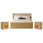 Mayberry Hill Sylvie Queen Upholstered Bed with 2 Nightstands in Natural, , large