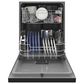 GE Appliances 24" Built-In Integrated Handle Dishwasher with Front Control and 52 dBA in Black, , large