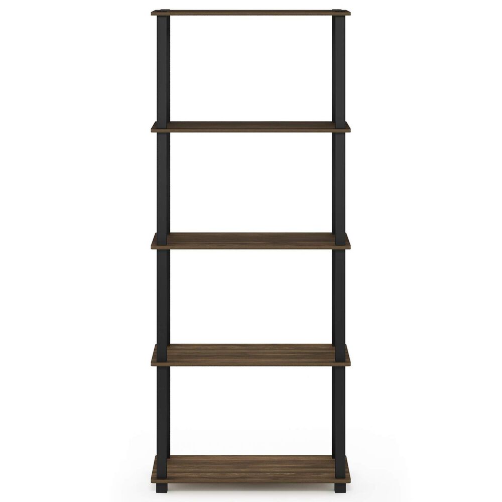 HOMLUX 5-Tier Display Rack in Columbia Walnut and Black, , large