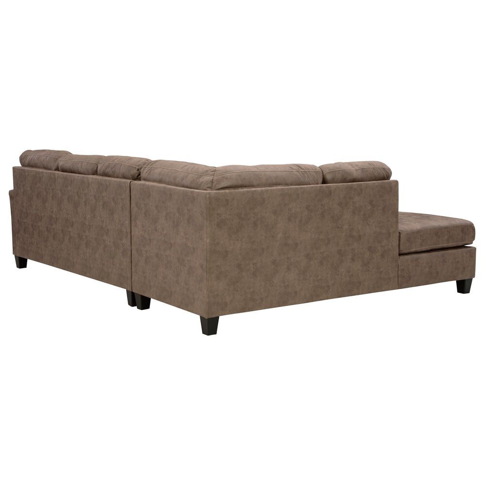 Ashley Navi 2-Piece Right Facing Stationary Sleeper Sectional in Fossil, , large