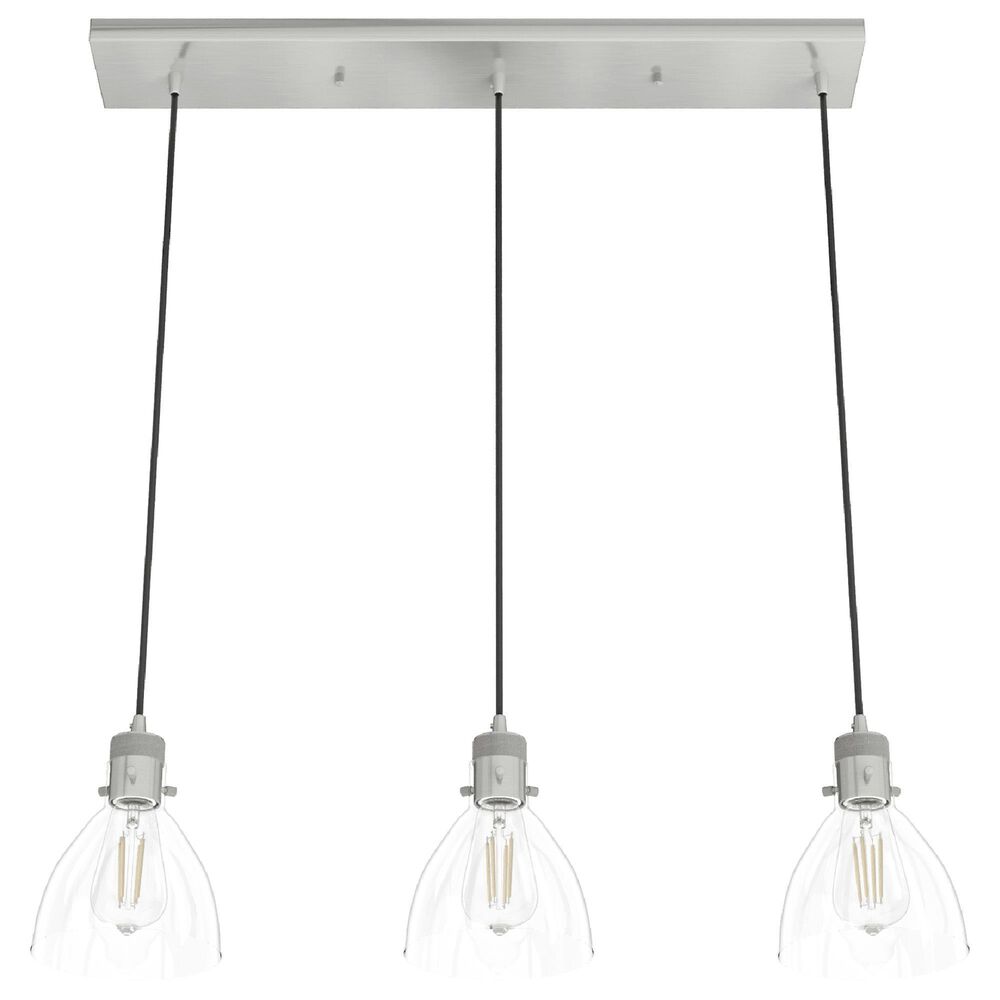 Hunter Van Nuys 3-Light Linear Cluster in Brushed Nickel, , large