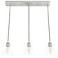 Hunter Van Nuys 3-Light Linear Cluster in Brushed Nickel, , large