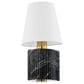 Corbett Lighting Aden 1-Light Wall Sconce in Vintage Brass and Black Marble, , large