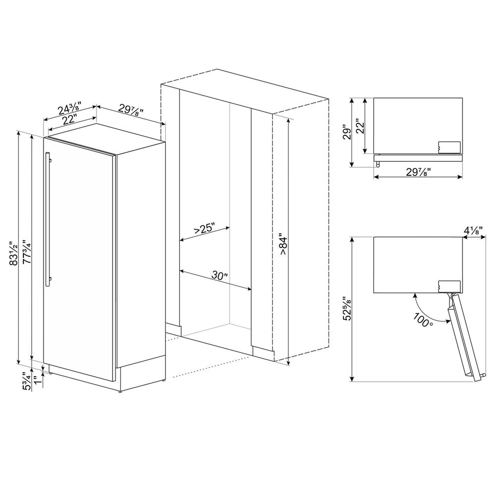 SMEG 17.41 Cu. Ft. Column Refrigerator in Stainless Steel, , large