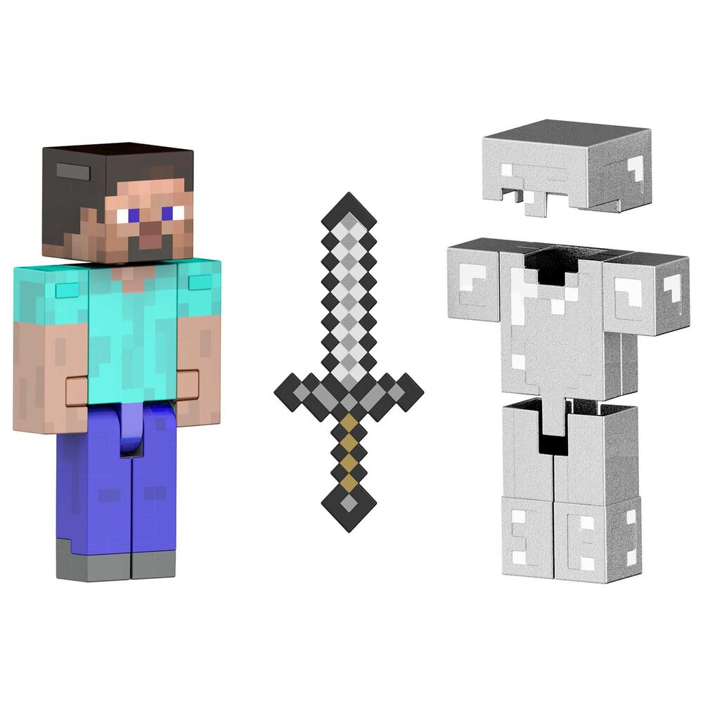 Mattel Minecraft Diamond Level Steve Action Figure, , large