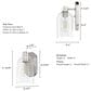 Hunter Lochmeade 1-Light Sconce in Brushed Nickel, , large