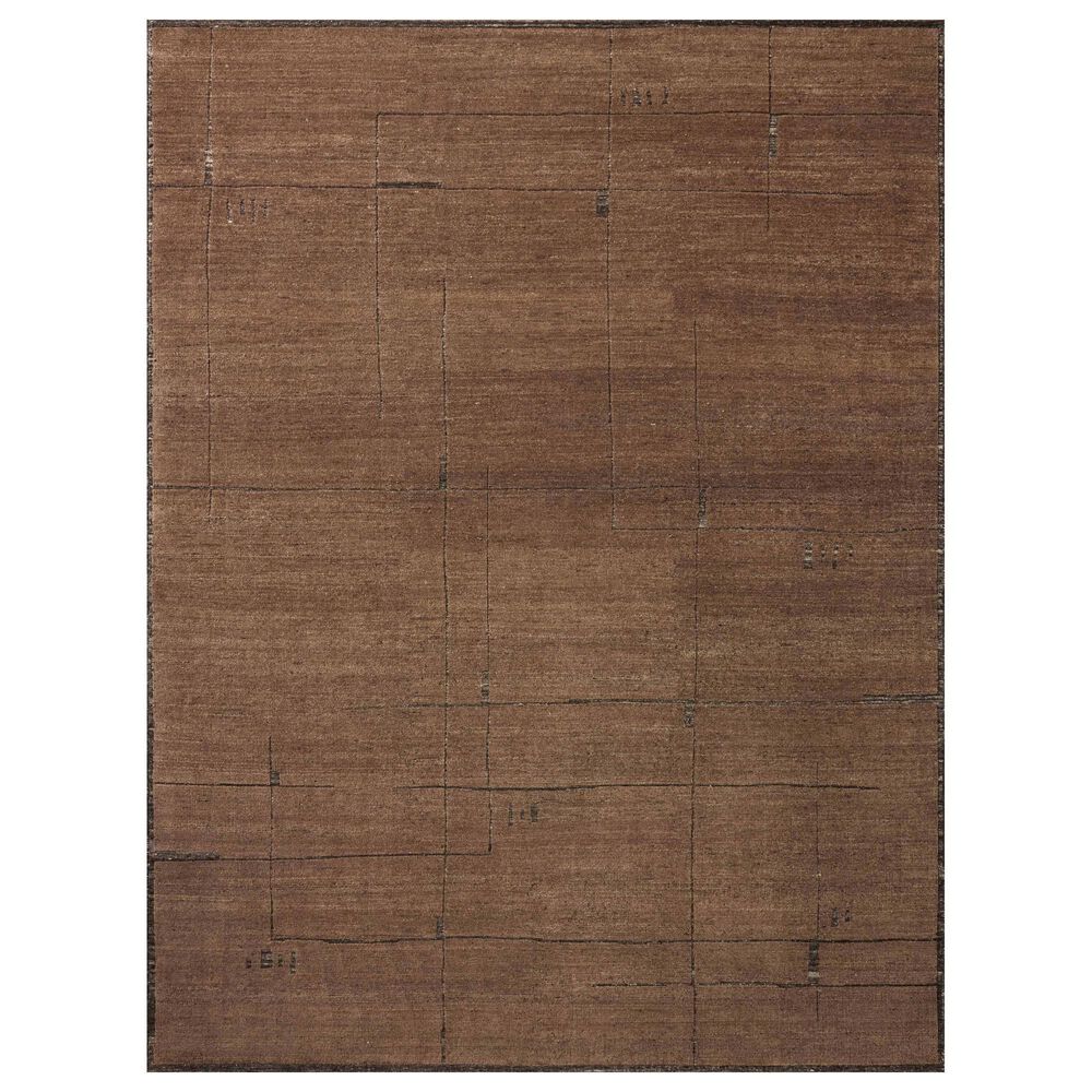 Loloi Beckham Charcoal and Brown 4" x 6" Area Rug, , large