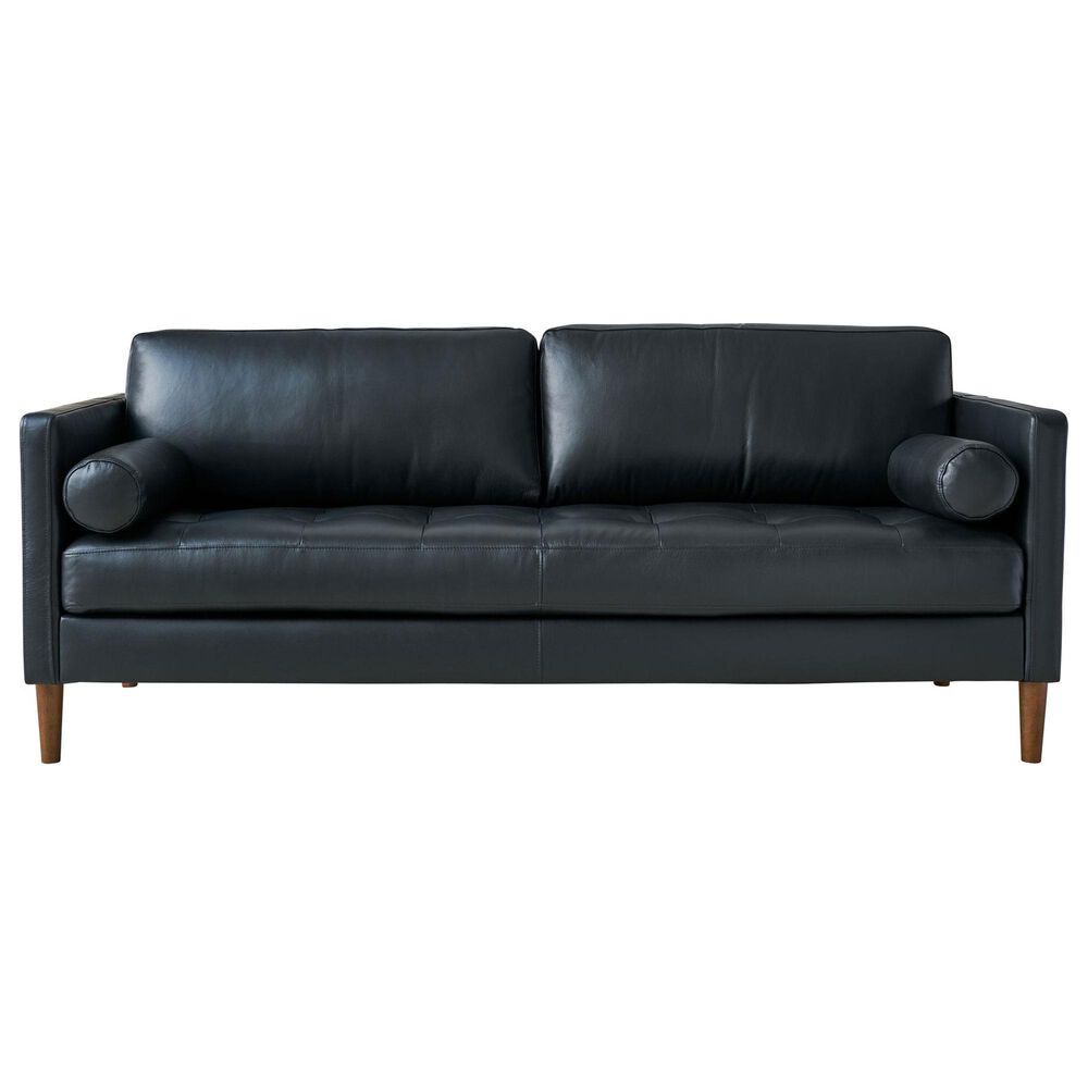 Mayberry Hill Stockholm Leather Loveseat in Fiero Black, , large
