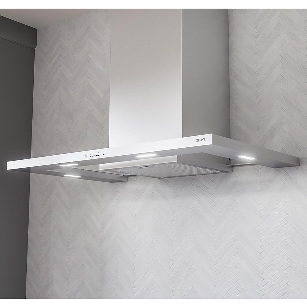 Zephyr Modena 36&quot; Wall Mount Chimney Range Hood in Stainless Steel, , large