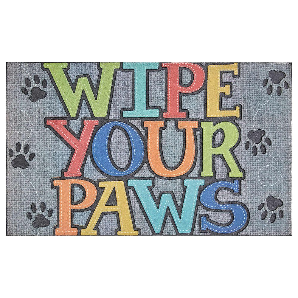 Karastan Doorscapes 1'6" x 2'6" Black, Blue and Grey Door Mat, , large