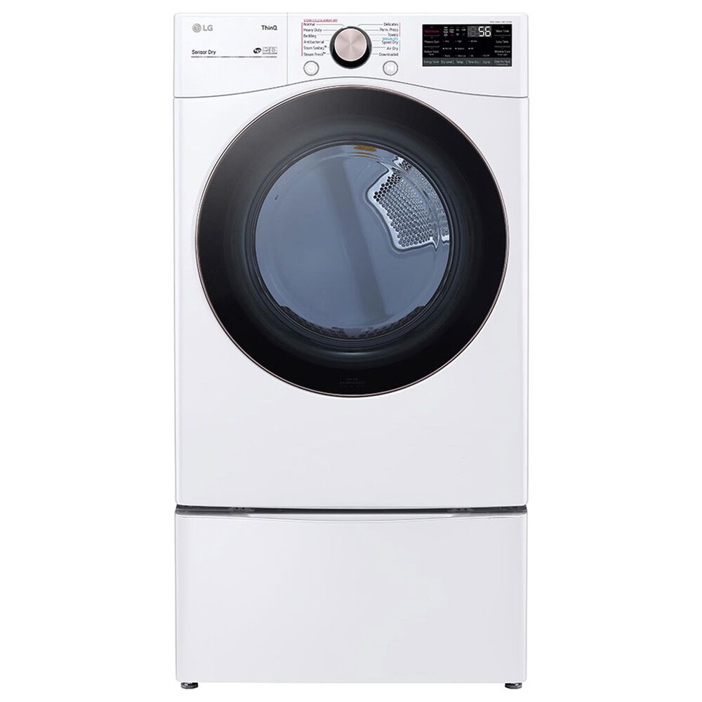 LG 7.4 Cu. Ft. Front Load Gas Dryer with TurboSteam in White, , large