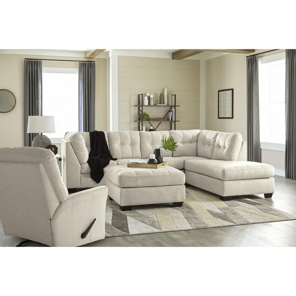 Ashley Falkirk Oversized Accent Ottoman in Parchment, , large