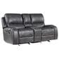 Steve Silver Keily Manual Reclining Loveseat in Dove Grey, , large