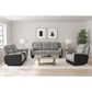 Mayberry Hill Hornet Manual Reclining Loveseat in Grey, , large