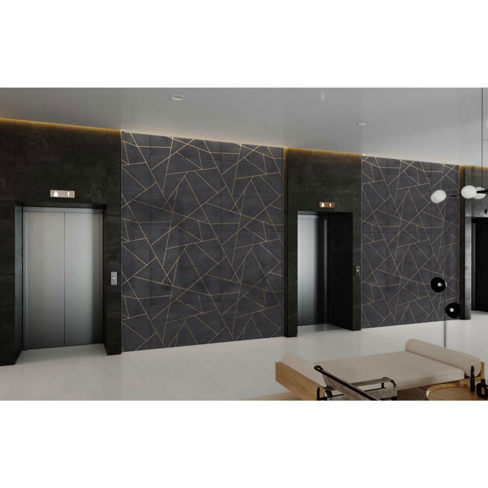Soho Studio Artscape Ardesia and Gold Line 24" x 48" Porcelain Tile, , large