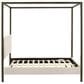 Pacific Landing Monroe Queen Upholstered Canopy Bed in Vanilla White, , large