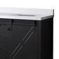 Lexora Home Marsyas 80" Double Bathroom Vanity in Brown with 2 cm White Cultured Marble Top and Rectangular Sinks, , large