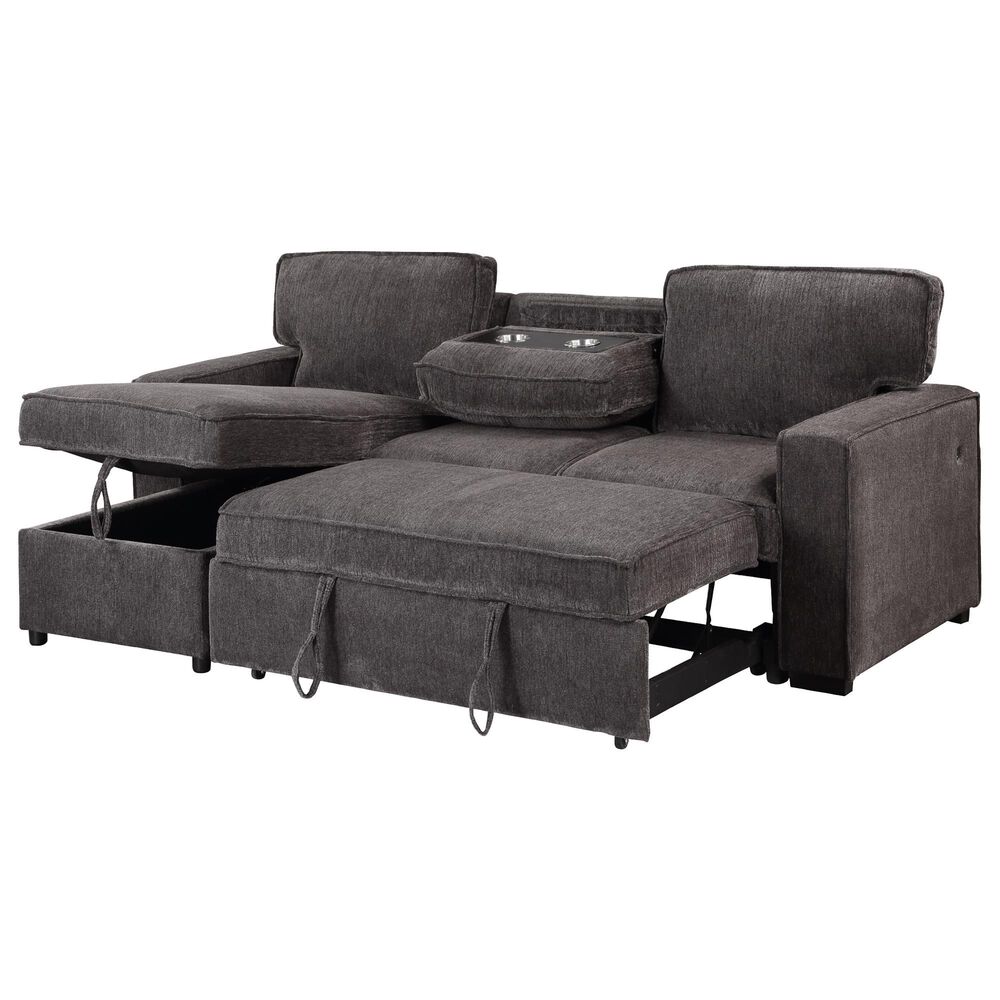 Global Furniture USA Pull-Out Sofa W/Reversible Chaise, , large