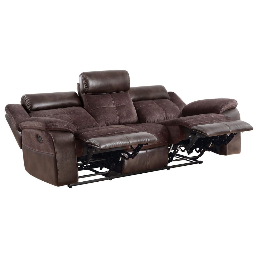 Steve Silver Pueblo Manual Recliner Sofa in Coffee, , large