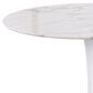 LumiSource Pebble Modern Table with White Metal Base and White Marble Veneer Table Top by LumiSource, , large