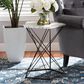 Baxton Studio Oberon End Table in White/Black, , large