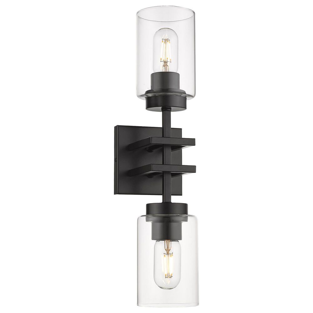 Golden Lighting Tribeca 2-Light Wall Sconce in Matte Black, , large