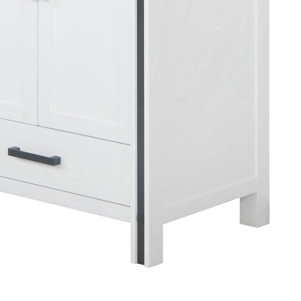 Lexora Home Ziva 30&quot; Single Bathroom Vanity in White with 2 cm White Quartz Top and Rectangular Sink, , large