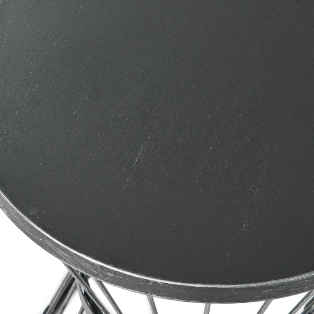 Hearth and Haven Lassen Patio Side Table in Black, , large