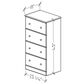 Lemoore Essentials 23" 4-Drawer Chest in Saratoga Pine, , large