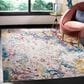 Safavieh Aria 4" x 6" Cream and Dark Teal Area Rug, , large