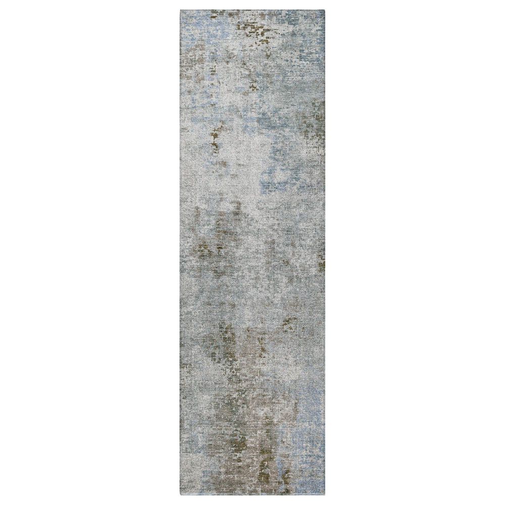 Dalyn Rug Company Kochi Teal, Coral, Ivory, Silver and Seafoam 2"3" x 7"6" Runner, , large