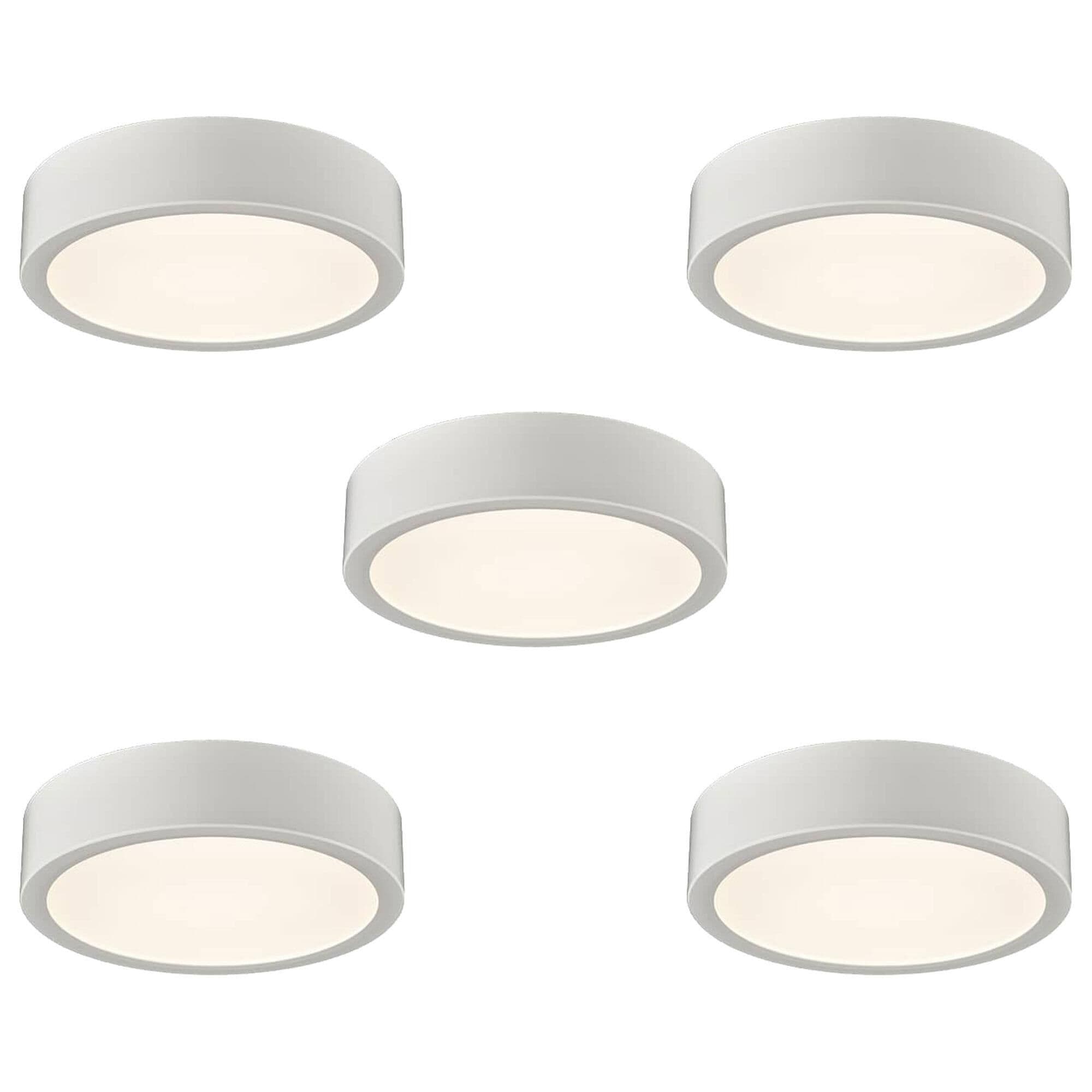 Claxy LED Recessed Lighting Dimmable Downlight in Bright White Set of 5 NFM