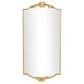 Maple and Jade Metal Floral Embellishments Wall Mirror in Gold, , large