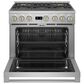 Monogram 36" Dual-Fuel Professional Range with 6 Burners in Stainless Steel, , large