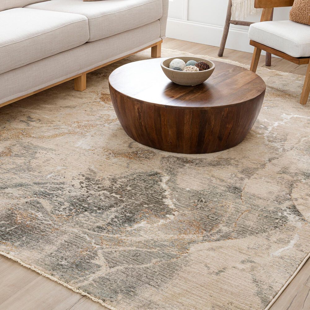 Karastan Echo Tesoro 5&#39; x 7&#39;10&quot; Cream Area Rug, , large