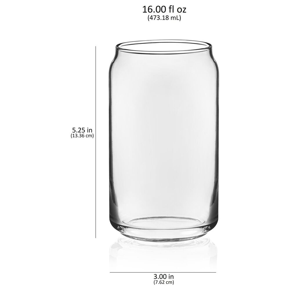 Libbey Glass Classic 16 Oz Can Glasses in Clear (Set of 4), , large