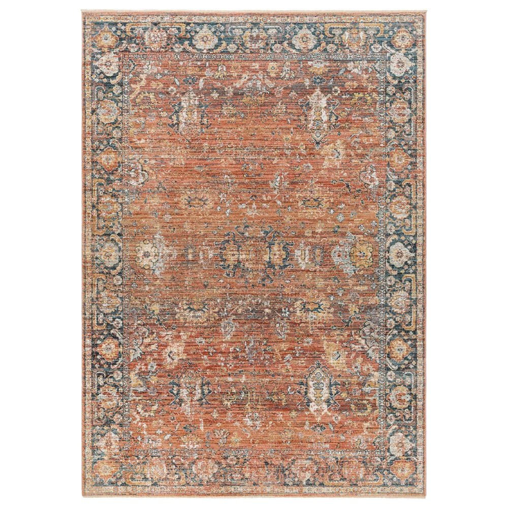 Surya Carlisle 2" x 2"11" Brick Red, Dark Brown, Olive, Off-White and Medium Gray Area Rug, , large