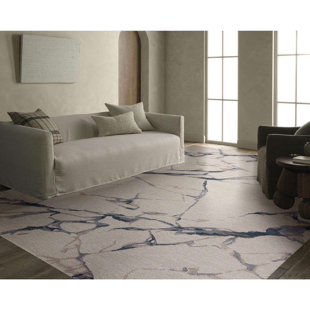 Jaipur Fragment Shattered Blue and Gray 13' x 18' Area Rug, , large