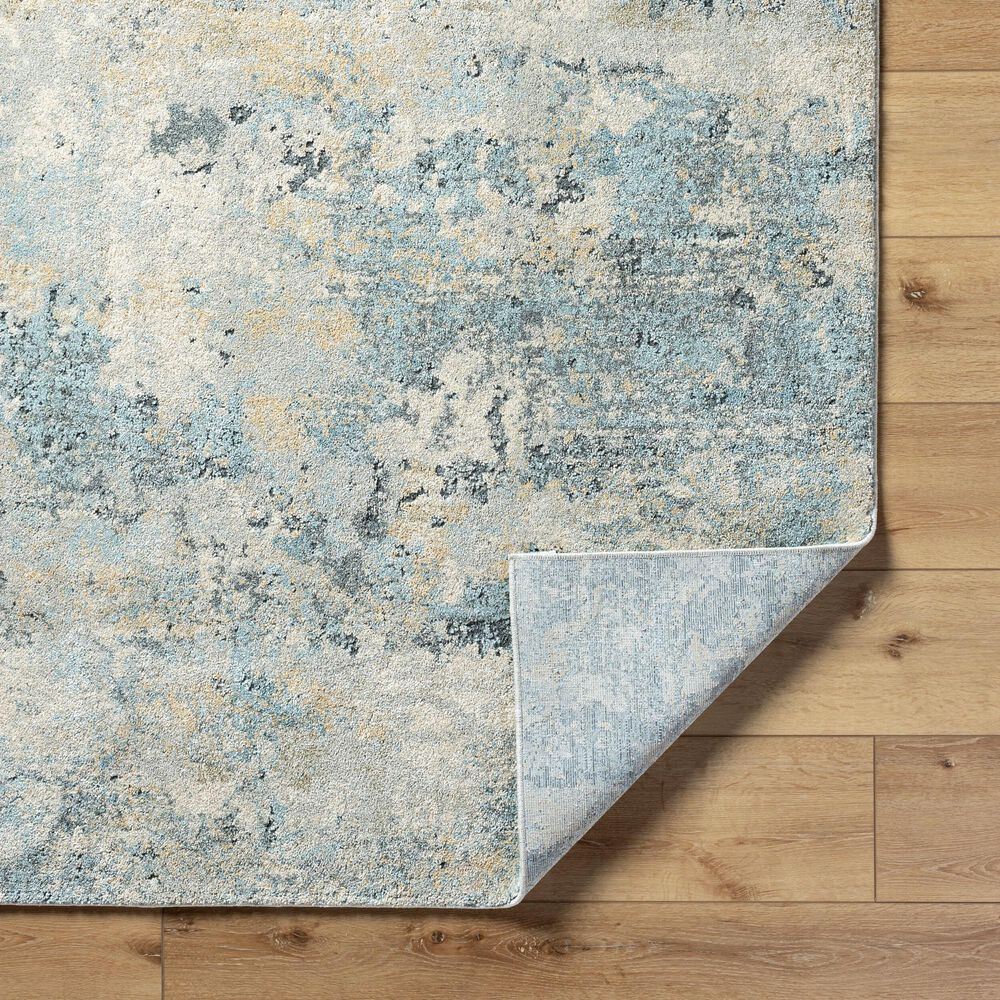 Surya Avellino 6'7" x 9'2" Light Beige, Pale Blue, Tan, Deep Teal, Gray, Denim and Light Olive Area Rug, , large