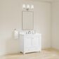 37B Claudine 36" Single Bathroom Vanity in Bright White with Glossy White Composite Stone Top and Backsplash, , large