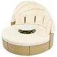 HOMLUX Patio Furniture Round Outdoor Sectional Sofa Set in Beige, , large