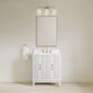 37B Fenwick 30" Single Bathroom Vanity in Bright White with Glossy White Composite Stone Top and Backsplash, , large