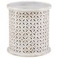 Linon Home Decor Inora Round Side Table in Distressed Antique White, , large