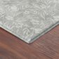 Dalyn Rug Company Soft Essentials Floral Silver 8" Round Indoor/Outdoor Area Rug, , large