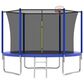 HOMLUX 10" Outdoor Trampoline Sports with Safety Enclosure in Blue, , large