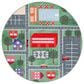 Safavieh Kids Playhouse 5" Round Green and Charcoal Rug, , large