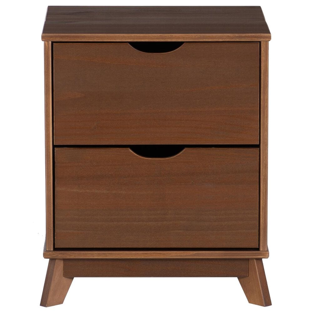 Linon Home Decor Polly 2-Drawer Nightstand in Walnut, , large