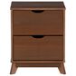 Linon Home Decor Polly 2-Drawer Nightstand in Walnut, , large
